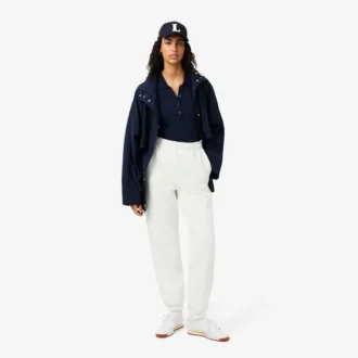 Camisola de lã merino com gola polo em malha canelada 3D
