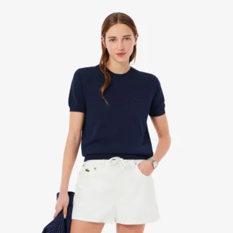 Camisola de malha 3D de manga curta