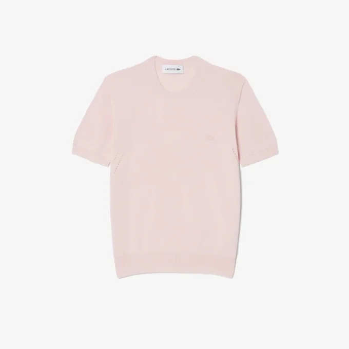 Camisola de malha 3D de manga curta