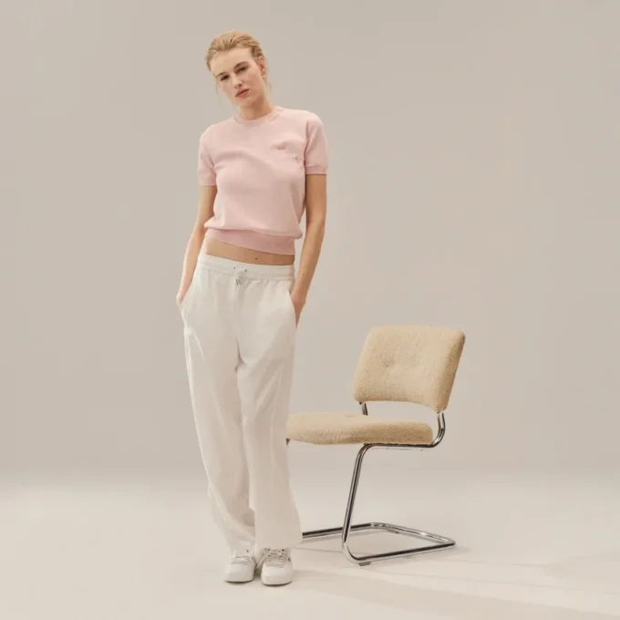 Camisola de malha 3D de manga curta