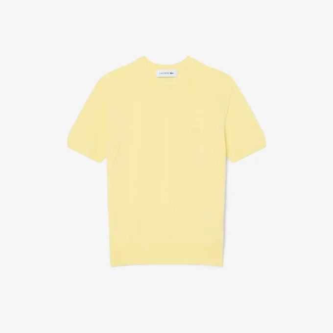 Camisola de malha 3D de manga curta
