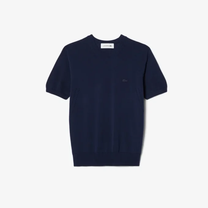 Camisola de malha 3D de manga curta