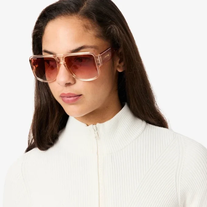 Camisola de malha canelada 3D com gola alta para mulher