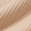Camisola de malha canelada em lã merino de manga curta para mulher