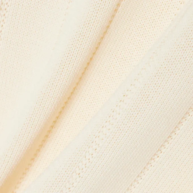 Camisola de malha canelada fluida com gola polo