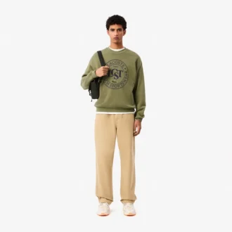 Camisola de malha com estampado e corte largo para homem