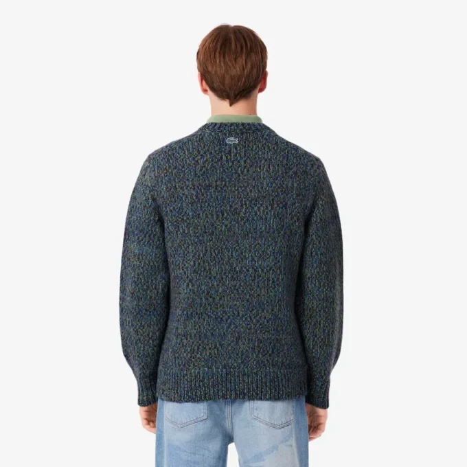 Camisola de malha com intarsia de crocodilo para homem
