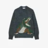 Camisola de malha com intarsia de crocodilo para homem