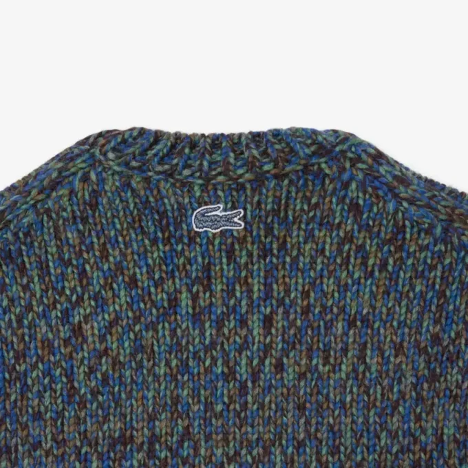 Camisola de malha com intarsia de crocodilo para homem