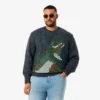 Camisola de malha com intarsia de crocodilo para homem