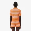 Camisola de malha com riscas e gola polo