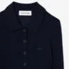 Camisola de malha de lã com gola polo para mulher