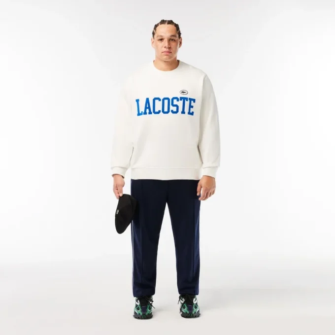 Camisola de malha felpuda flocada para homem
