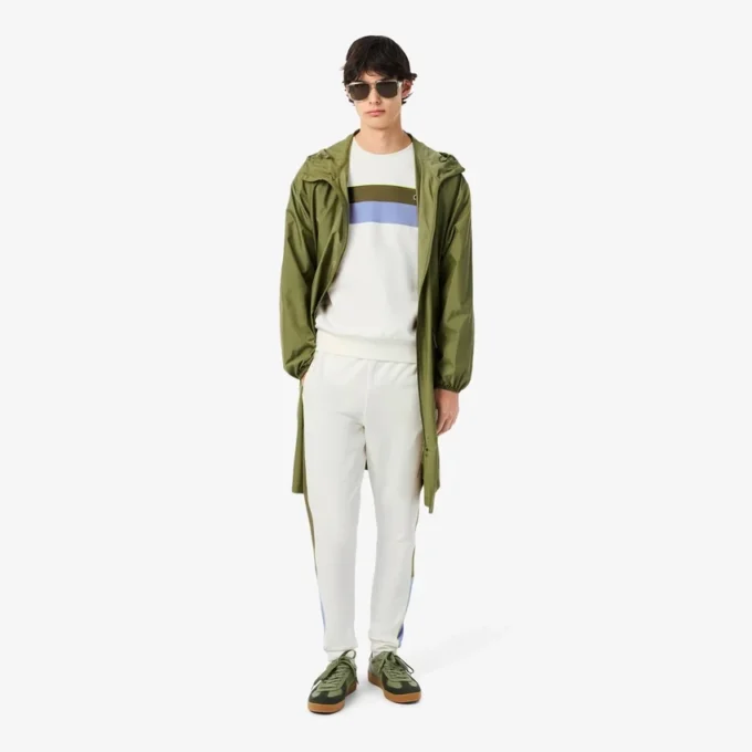 Camisola de malha polar com blocos de cor para homem