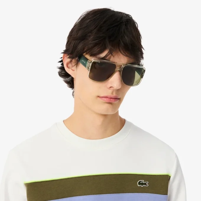 Camisola de malha polar com blocos de cor para homem