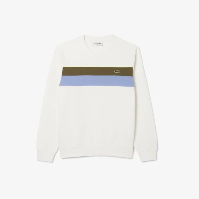 Camisola de malha polar com blocos de cor para homem