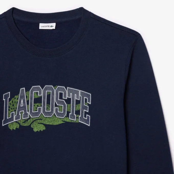 Camisola de malha polar com estampado de crocodilo para criança