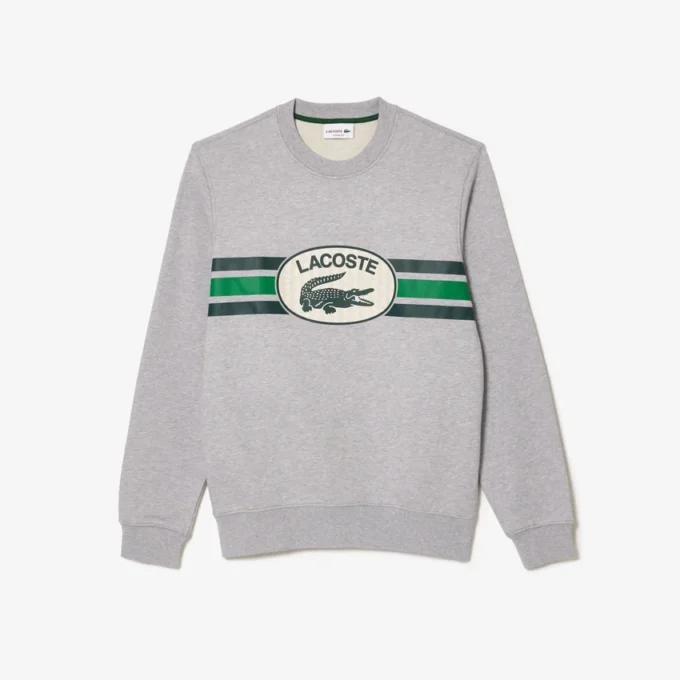 Camisola de malha polar com estampado gráfico para homem