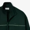 Camisola de malha polar com fecho e efeito acetinado para homem