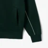 Camisola de malha polar com fecho e efeito acetinado para homem