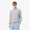 Camisola de malha polar com fecho para homem