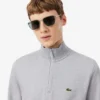 Camisola de malha polar com fecho para homem