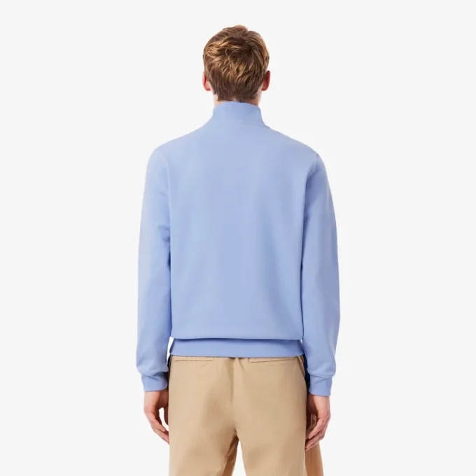 Camisola de malha polar com fecho para homem