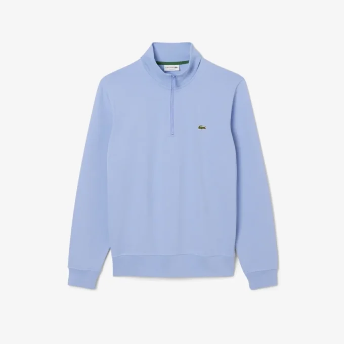 Camisola de malha polar com fecho para homem