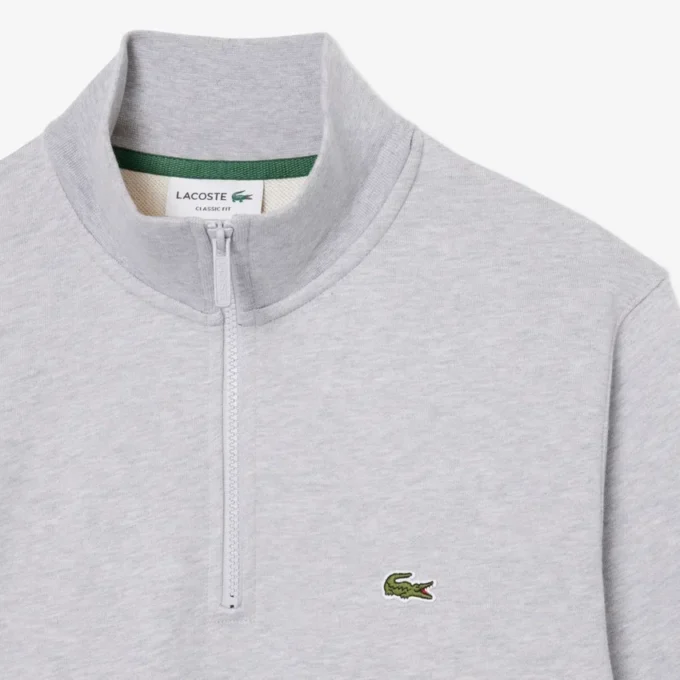 Camisola de malha polar com fecho para homem