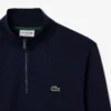 Camisola de malha polar com fecho para homem