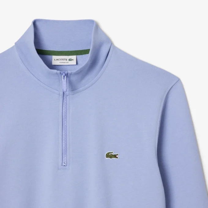 Camisola de malha polar com fecho para homem