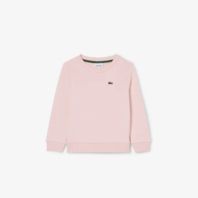 Camisola de malha polar com gola redonda para criança