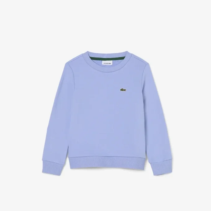 Camisola de malha polar com gola redonda para criança