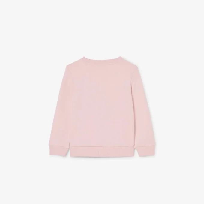 Camisola de malha polar com gola redonda para criança