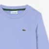 Camisola de malha polar com gola redonda para criança