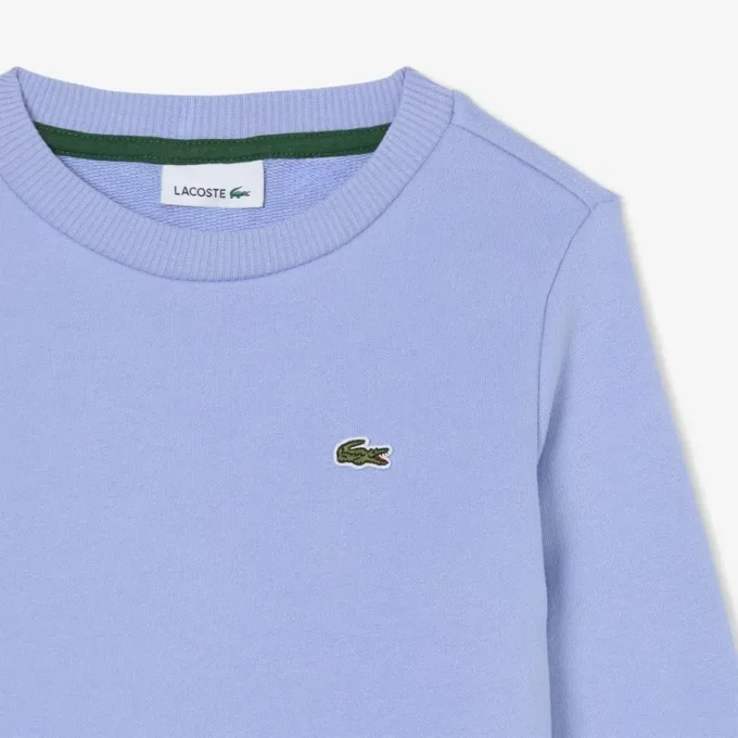 Camisola de malha polar com gola redonda para criança