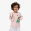 Camisola de malha polar com gola redonda para criança
