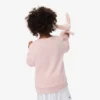 Camisola de malha polar com gola redonda para criança