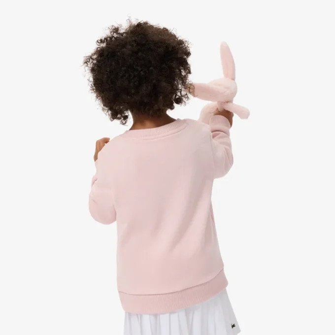 Camisola de malha polar com gola redonda para criança