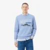 Camisola de malha polar com motivo bordado para homem