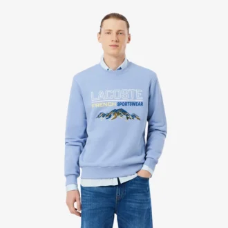 Camisola de malha polar com motivo bordado para homem