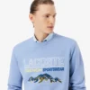 Camisola de malha polar com motivo bordado para homem