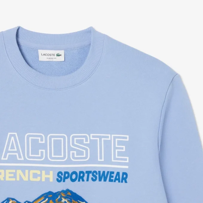 Camisola de malha polar com motivo bordado para homem