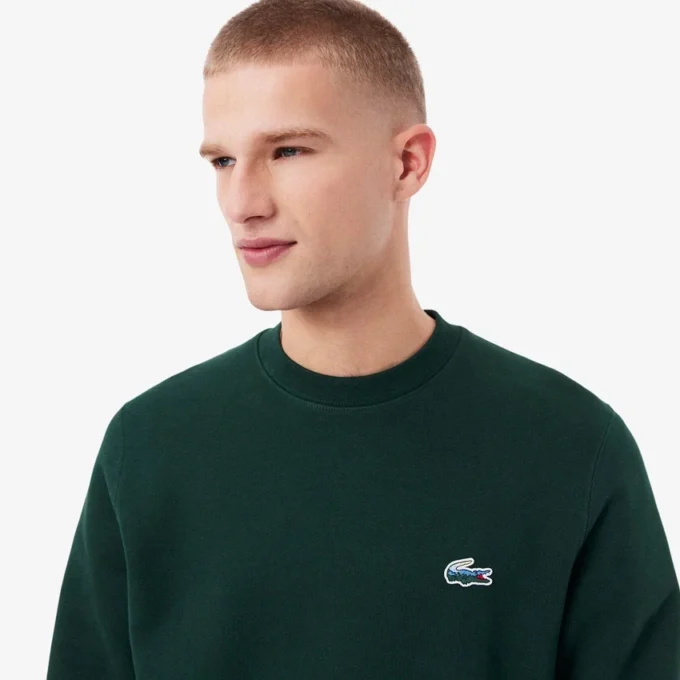 Camisola de malha polar com padrão de crocodilo para homem