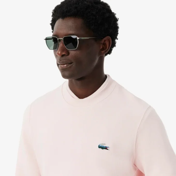 Camisola de malha polar com padrão de crocodilo para homem