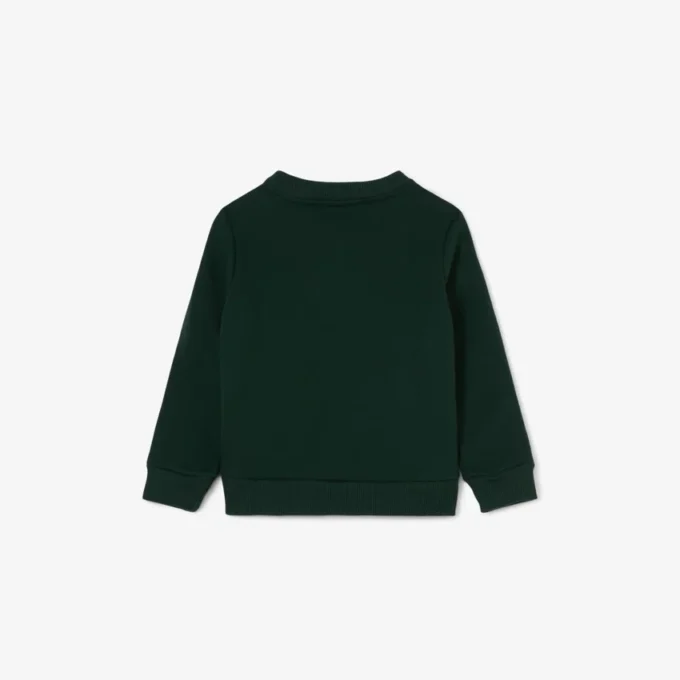 Camisola de malha polar com riscas e logótipo para rapaz