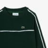 Camisola de malha polar com riscas e logótipo para rapaz