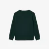 Camisola de malha polar com riscas e logótipo para rapazes