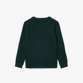 Camisola de malha polar com riscas e logótipo para rapazes