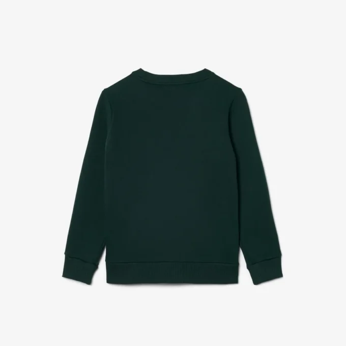 Camisola de malha polar com riscas e logótipo para rapazes